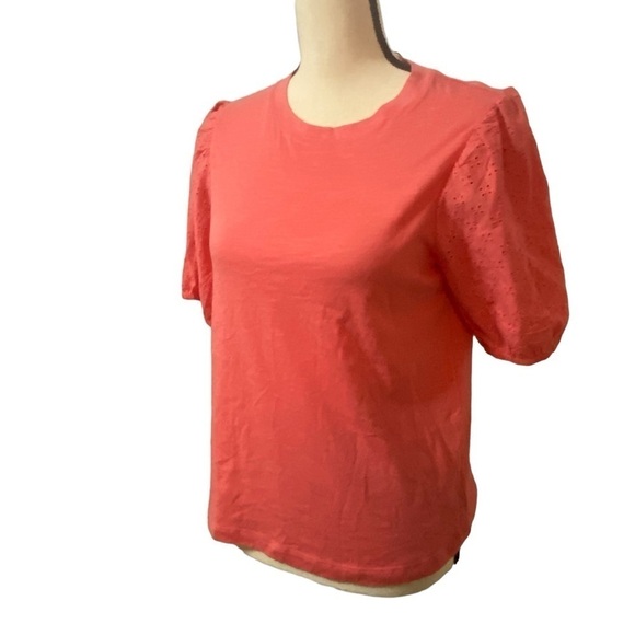 NWT Sanctuary Bridgerton Puff Sleeve Tee Coral in Sz S - Picture 2 of 13